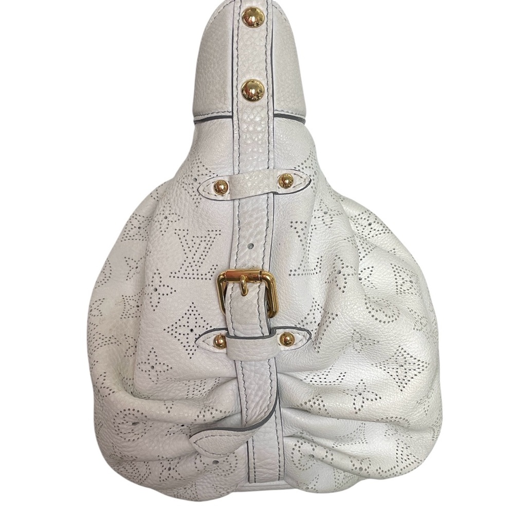 LOUIS VUITTON Mahina Hobo Pebble Leather Perforated Monogram Shoulder Bag Purse - Picture 2 of 14